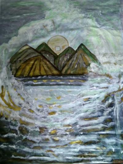 陈鸣婵日记-风水大师看了这画，作了首诗！“头在青山头，脚踏罗湾州，左右龙虎抱，朝水大长流，若【图1】