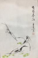 艺术家李尊荣日记:鱼，虾，蟹，《春游》《和谐之家》四尺三开  ～李尊荣作品【图4】
