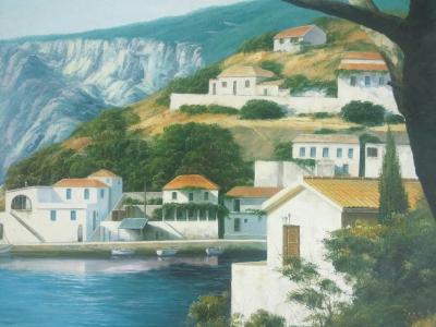 黄联合日记-【名称】布面风景油画（未装裱）
【尺寸】大约90x120cm
【年代】201【图3】