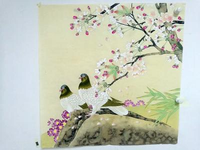 胡记领日记-斗方圆扇工笔欣赏。【图2】