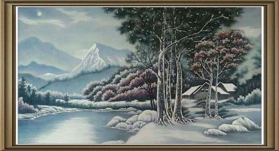 蔡国英日记-瓷板风景画已画好，准备入炉烧炼【图1】