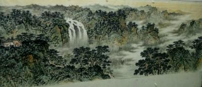 杨振华日记-浩瀚千山云海秀，悬崖流瀑入烟波。

晨曦彩染彤峰岭，遥望青松白水河。【图1】