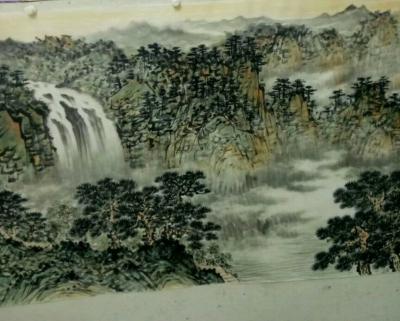 杨振华日记-浩瀚千山云海秀，悬崖流瀑入烟波。

晨曦彩染彤峰岭，遥望青松白水河。【图3】