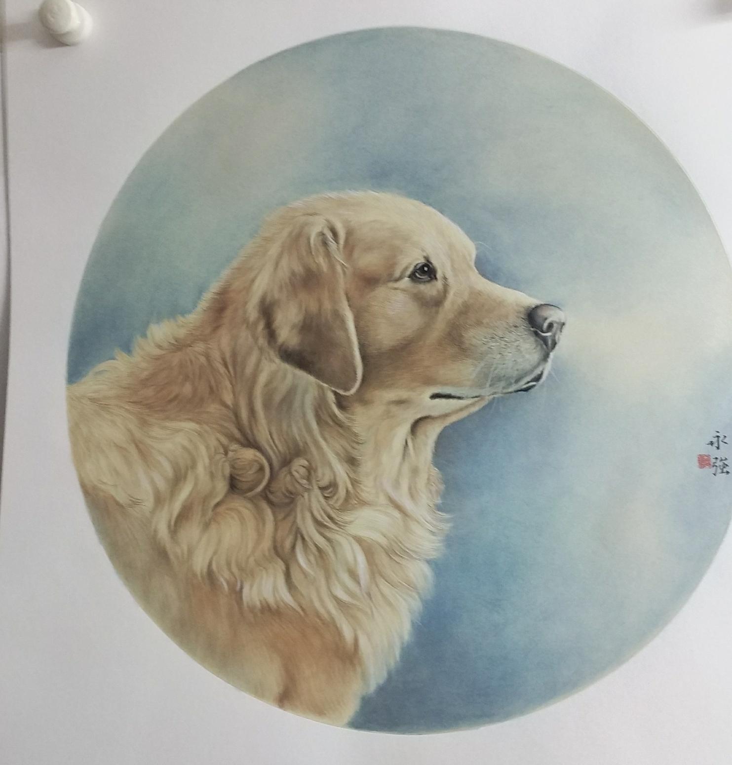 于永强国画作品《守望》