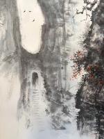 艺术家罗树辉日记:册页《张家界天门山天门洞》写生。【图1】