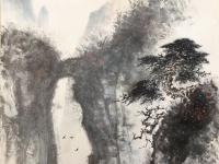 艺术家罗树辉日记:册页《张家界天门山天门洞》写生。【图2】