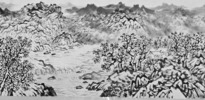 杨振华日记-水墨画。【图1】