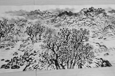 杨振华日记-水墨画。【图6】