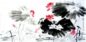 艺术品图片：艺术家李牧国画作品名称《秋荷》价格888.00 元