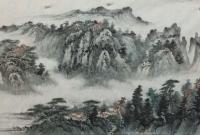 艺术家刘传军日记:191号作品第二遍设色。装裱后高1.1米，长3.1米。【图3】