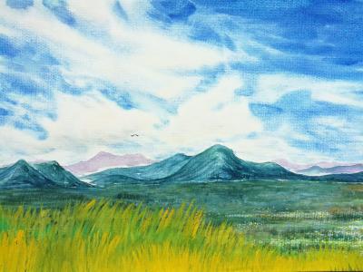 王征明日记-帝乡白云起，飞盖上天衢。王征明水意画～云【图7】