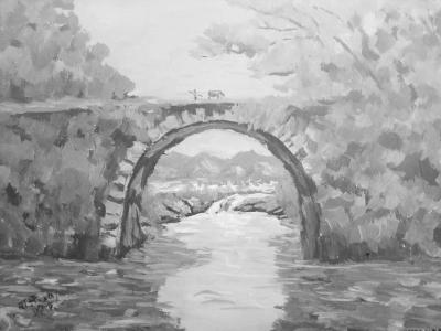 梁京日记-自然野逸……水粉画《风景……》2017……【图1】