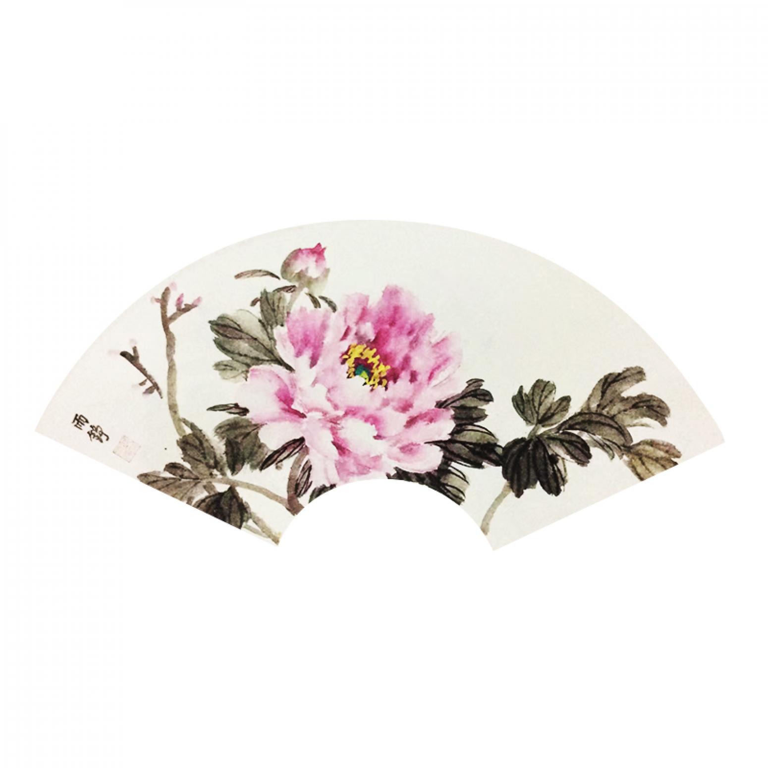 郭雨铮国画作品《牡丹小品 清香》