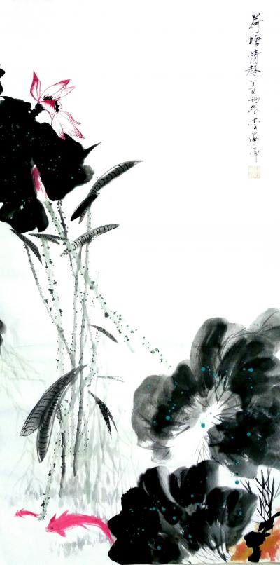 李牧日记-接天莲叶无穷碧，映日荷花别样红。李牧新作，可以订制【图3】