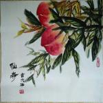 吉大华日志-寿比云天千年桃，
福胜瑶台八方仙。
（这幅画送给一位朋友【图1】