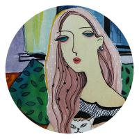 艺术家刘晓宁日记:眉梢眼角藏秀气，声音笑貌露温柔。（香香插画，欢迎订制）【图2】