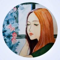 艺术家刘晓宁日记:眉梢眼角藏秀气，声音笑貌露温柔。（香香插画，欢迎订制）【图3】