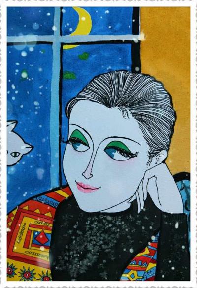 刘晓宁日记-眉梢眼角藏秀气，声音笑貌露温柔。（香香插画，欢迎订制）【图10】