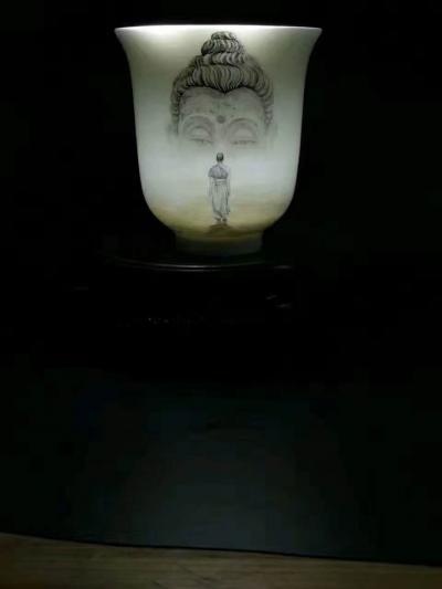 蔡国英日记-手绘《禅心》主人杯，欢迎订制！微信手机同号13479807876【图1】