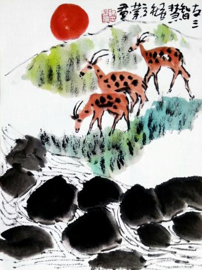 徐立业日记-感恩节书画惠友   45*35厘米【图1】