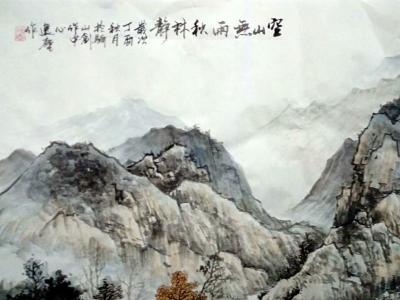 高勇利日记-《空山无雨秋林静》
四尺整纸山水【图2】