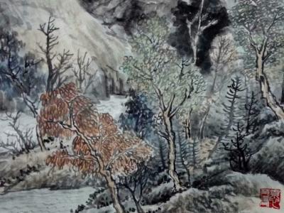 高勇利日记-《空山无雨秋林静》
四尺整纸山水【图5】