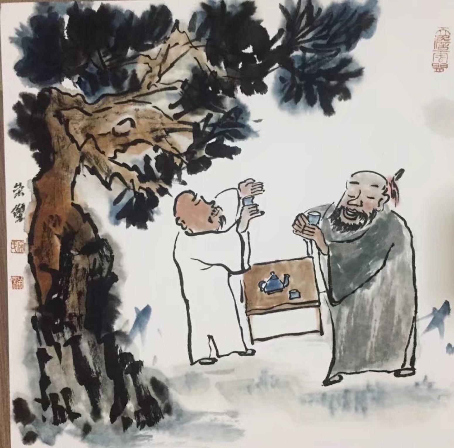 宋荣杰国画作品《荷花》【图0】