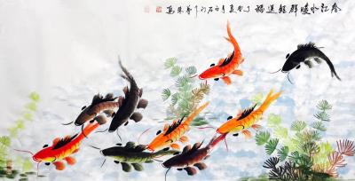 李尊荣日记-春江水暖群鲤送福【图1】