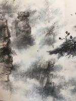 艺术家罗树辉日记:继续张家界风景系列册页。《山静松风远，秋清雾气香》今年九月，【图0】