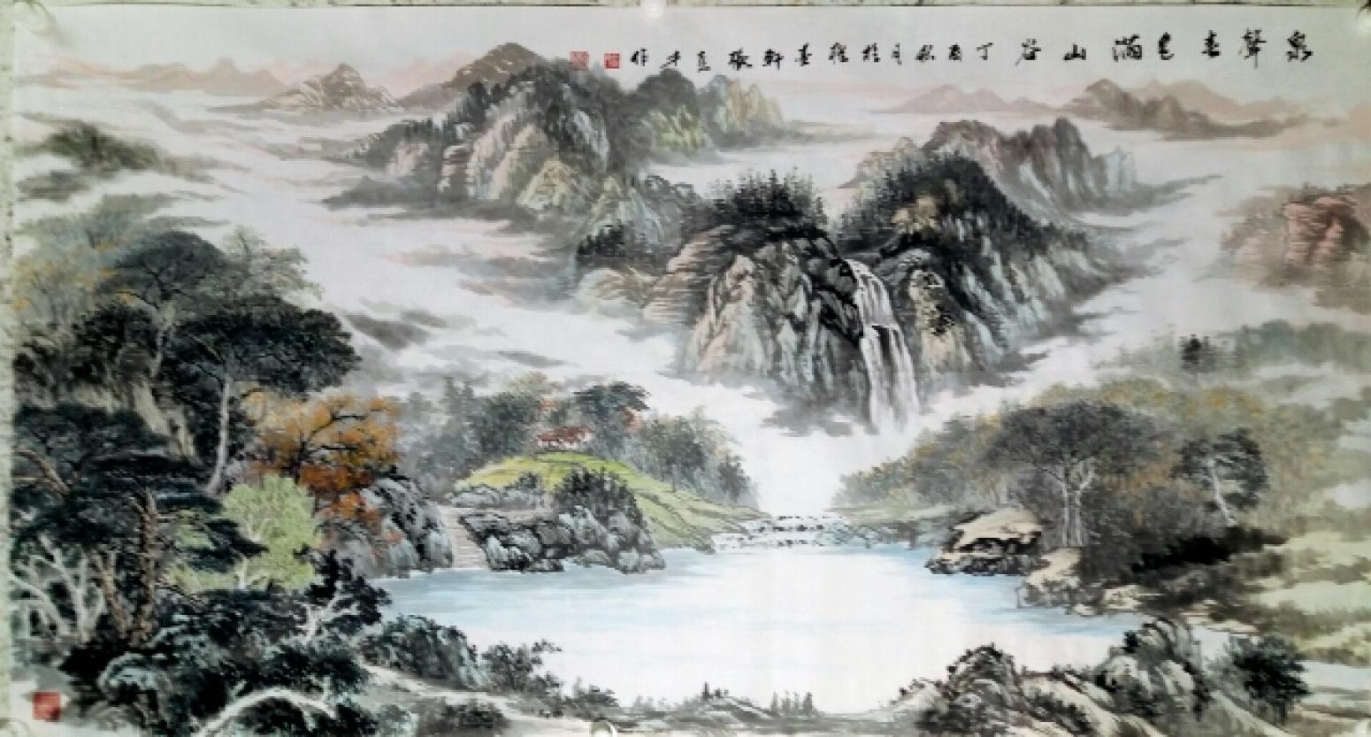 张喜才国画作品《秋韵清音》【图0】