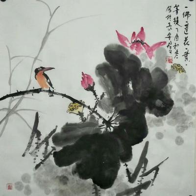 田君才日记-碧荷映玉泉 妩媚顾自鲜。婷婷戏绿水，轻展碧玉伞。秀色压群艳，清香谁更怜。【图2】