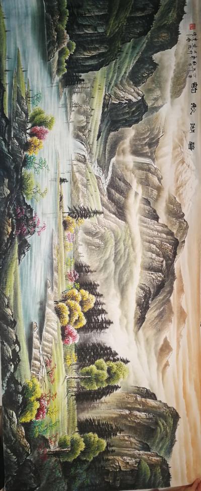 宁建华日记-小八尺彩墨山水献给老师们欣赏指导一下【图1】