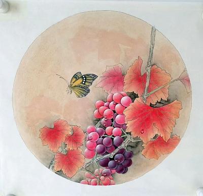 胡记领日记-斗方圆扇（斗方50*50圆直径40）欣赏【图5】