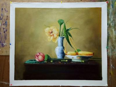 凌振宁日记-佳偶(藕)天成，荷荷(和)美美。【图1】