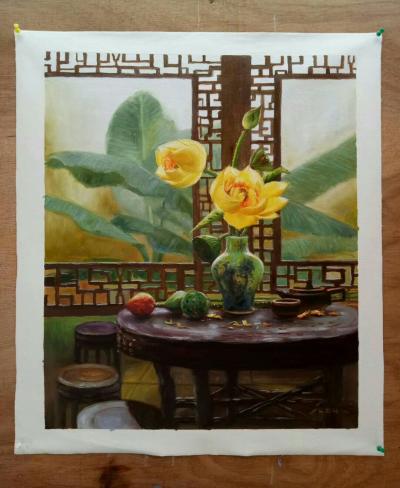 凌振宁日记-佳偶(藕)天成，荷荷(和)美美。【图4】