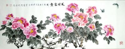 田光荣日记-完成一单五幅牡丹作品。【图2】