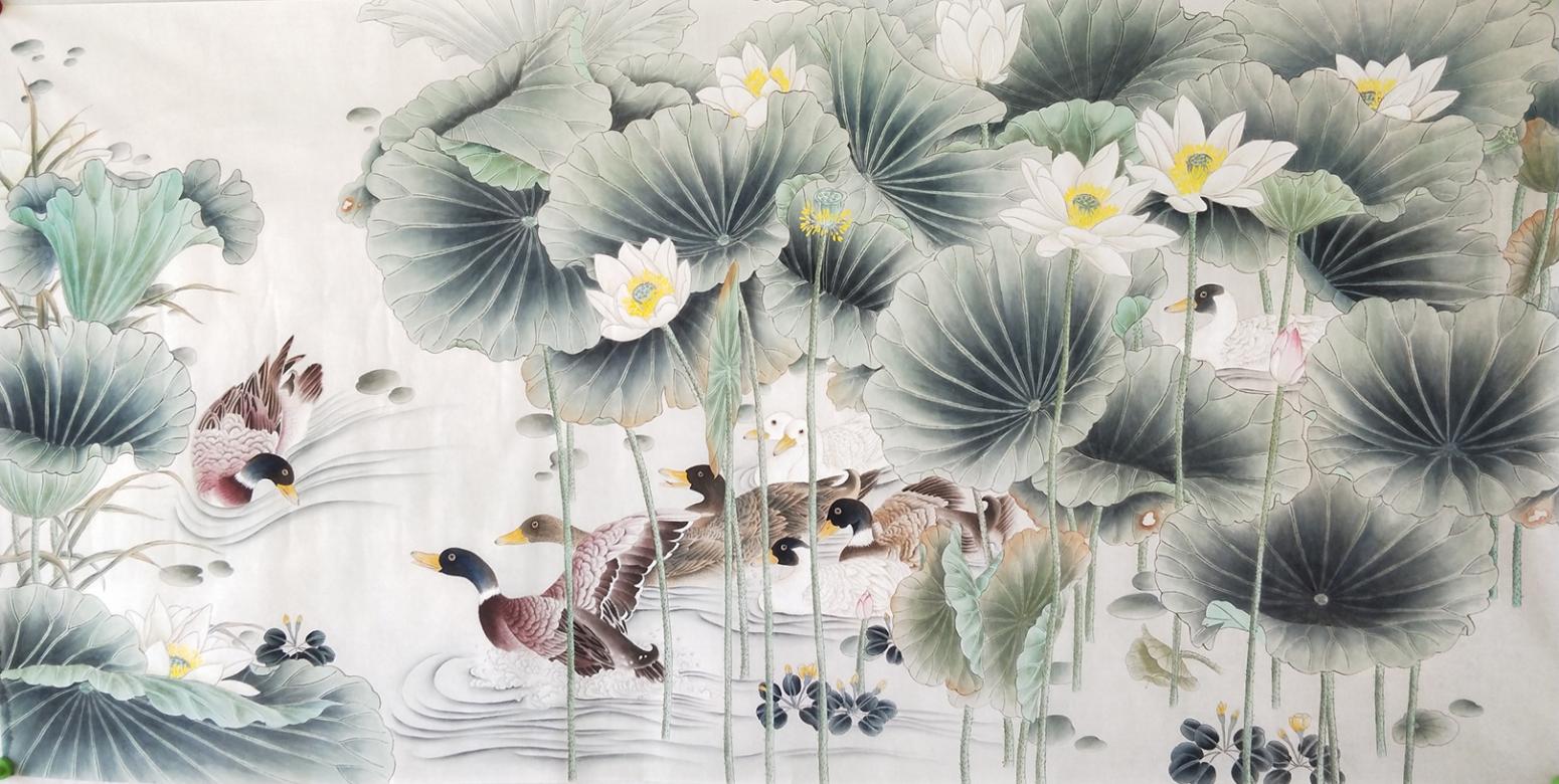 王振立国画作品《春江花暖鸭先知》【图0】