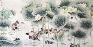 艺术品图片：艺术家王振立国画作品名称《春江花暖鸭先知》价格3800.00 元