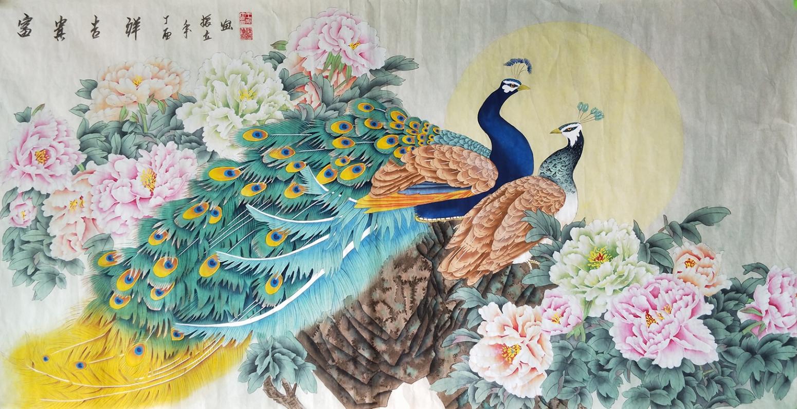 王振立国画作品《富贵吉祥》