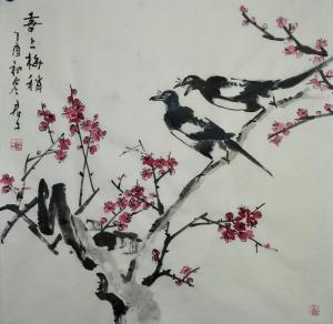 艺术品图片：艺术家田君才国画作品名称《喜上眉梢》价格4800.00 元