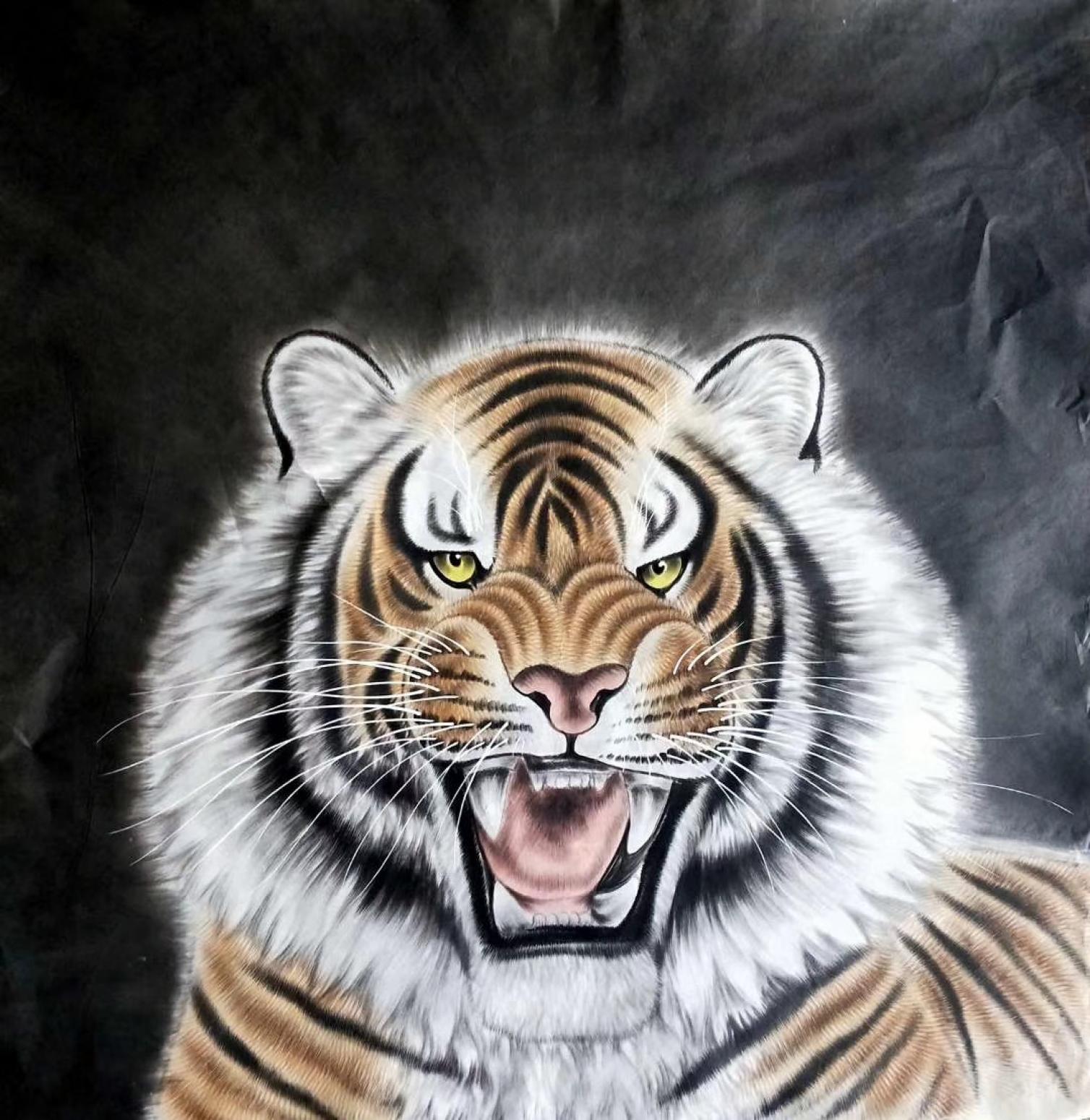 王振立国画作品《【作者王振立 神威】》