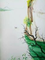 艺术家王征明日记:如果按照国画分类：水意画有花鸟、山水；如果按照西画分类：水意【图5】