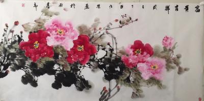 汪琼日记-四尺富贵吉祥图尺寸136x68【图1】