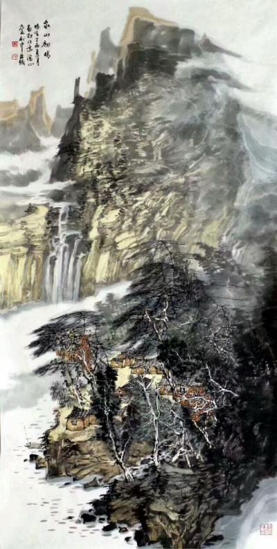 徐文实日记-«中国南方诗书画院»
欢迎订购
美协唐利中真迹国画作品高山不胜寒四尺尺寸约1【图1】