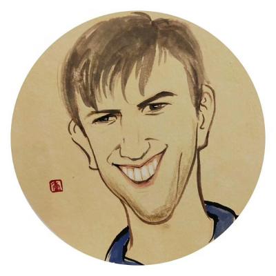 刘晓宁日记-画了几个国际朋友。香香肖像，私人订制【图3】