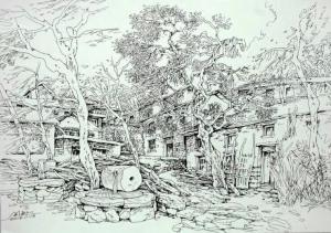 阎敏国画作品《太行山写生》议价