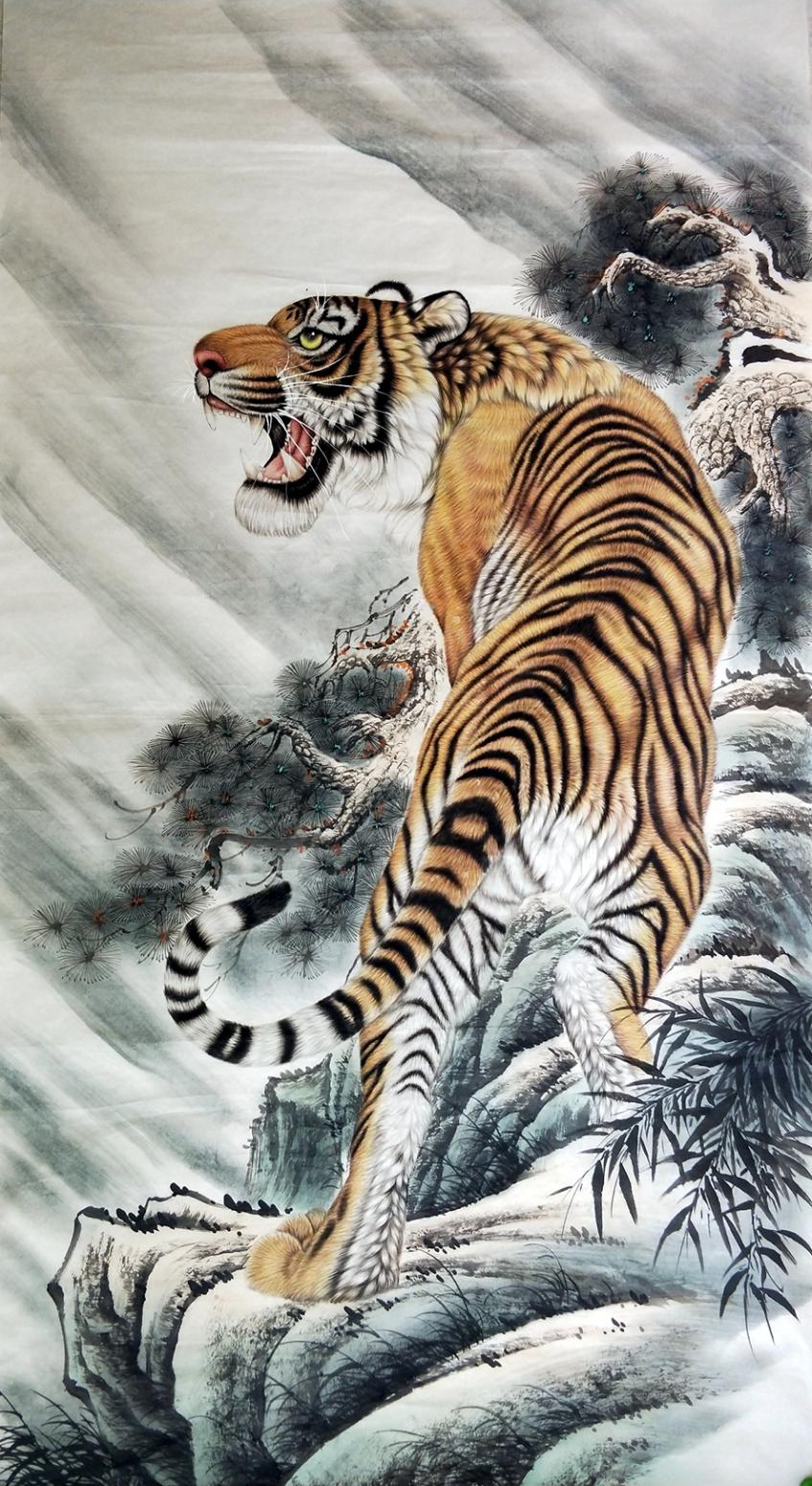 王振立国画作品《王振立.王者雄风》