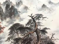 艺术家罗树辉日记:继续册页小品《清风挻松柏，逸气上烟霞》【图1】