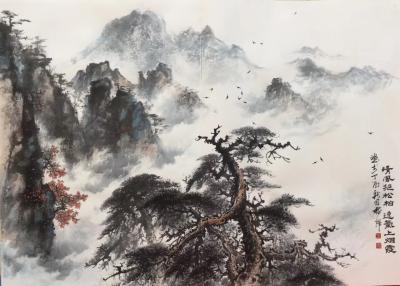 罗树辉日记-继续册页小品《清风挻松柏，逸气上烟霞》【图3】