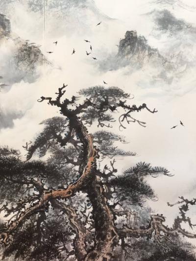 罗树辉日记-继续册页小品《清风挻松柏，逸气上烟霞》【图4】